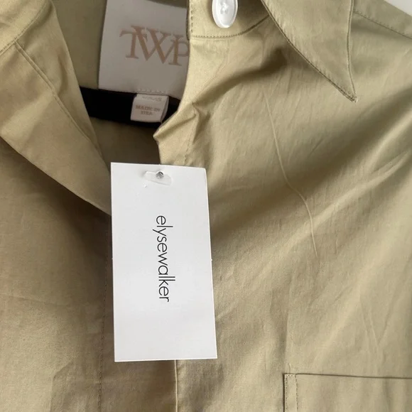 TWP button down cotton shirt - new with tags  size XS/S - Picture 6 of 7